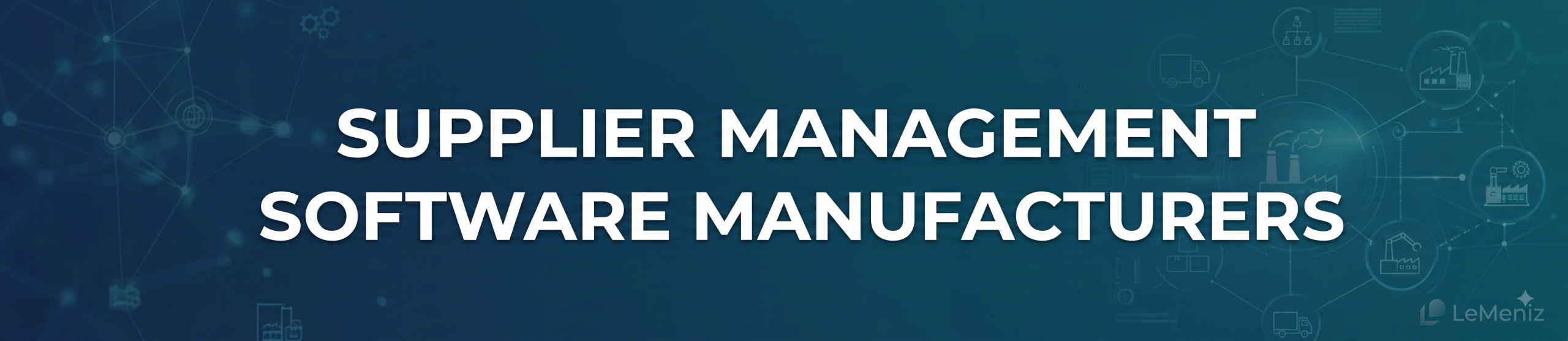 supplier management software manufacturers
